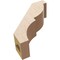 Ekena Millwork 3-inch W x 8-inch D x 8-inch H Valencia Rough Cedar Woodgrain TimberThane Knee Brace, Primed BRCUR03X08X08VALRCPR - alternate 5